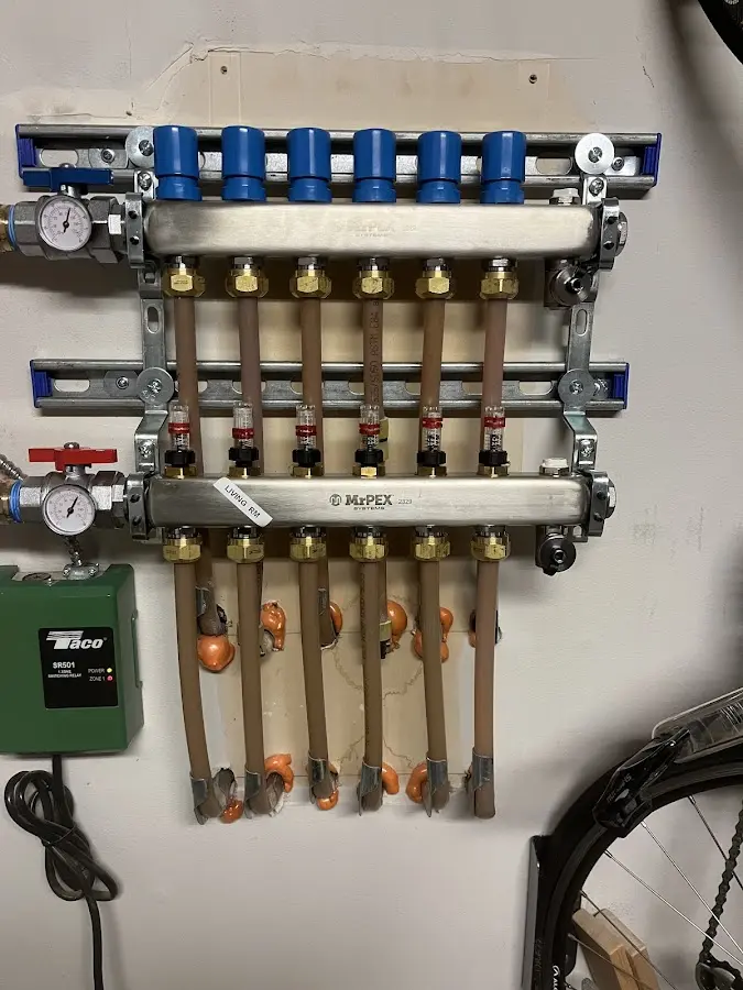 Plumber performing Gas Line Installation at a residential property in Hobart